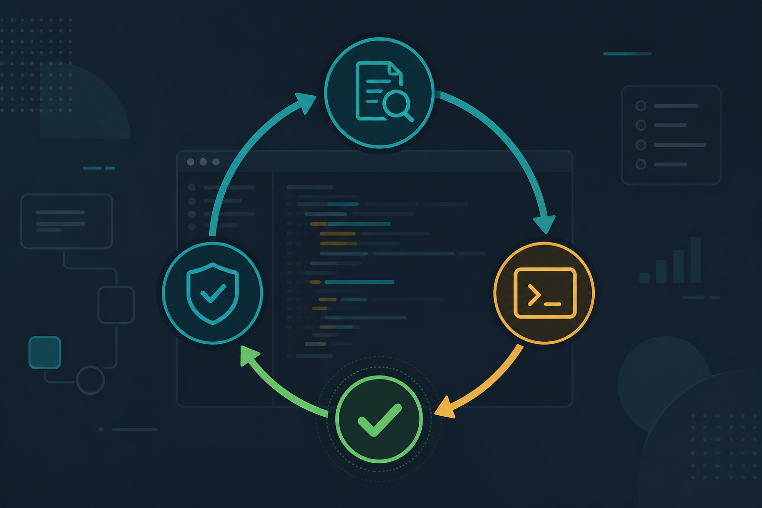 Agentic verification loop: gather context, take action, verify