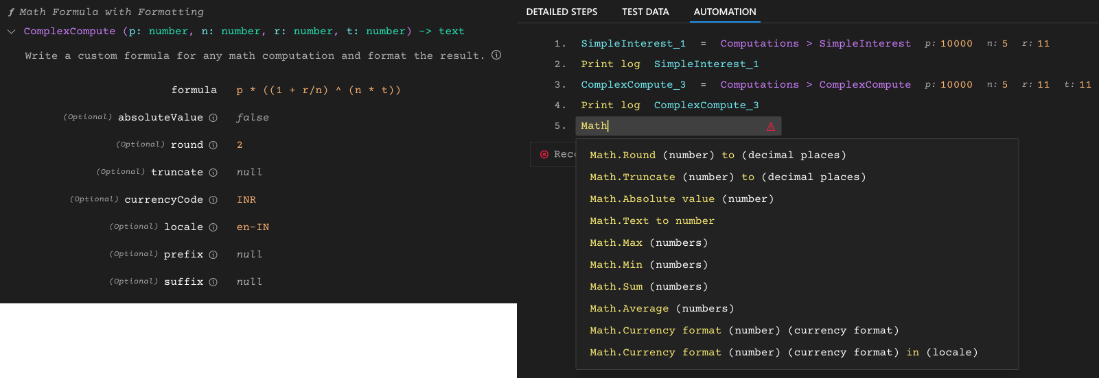 DevAssure&#39;s Fintech test automation platform for Complex Calculations
