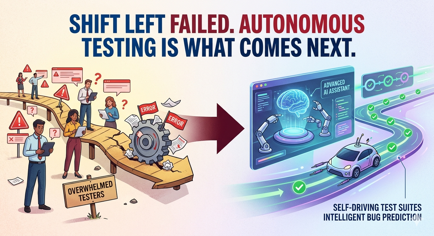 Shift Left Failed. Autonomous Testing Is What Comes Next.