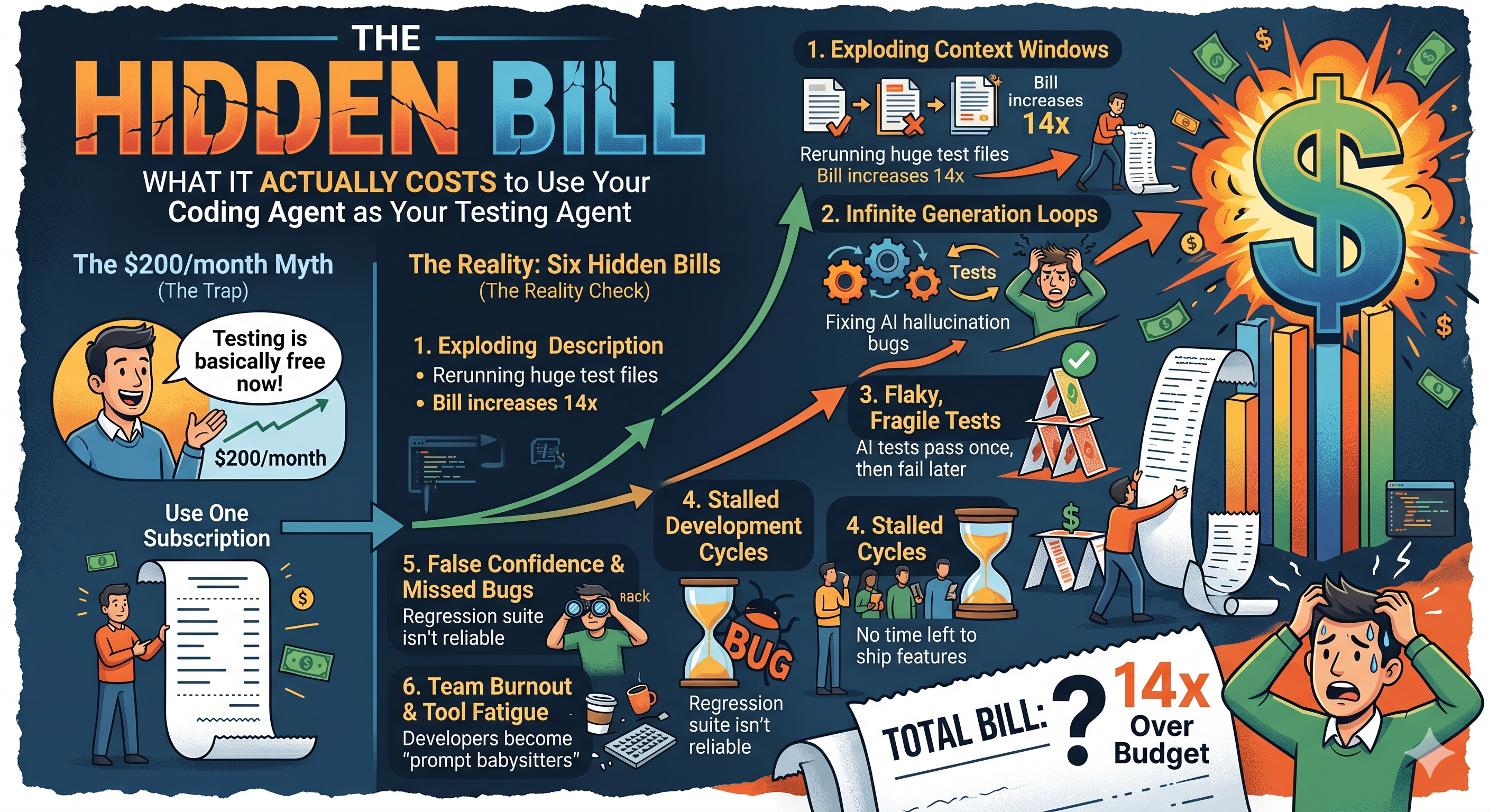 Cost of Using a Coding Agent for Testing